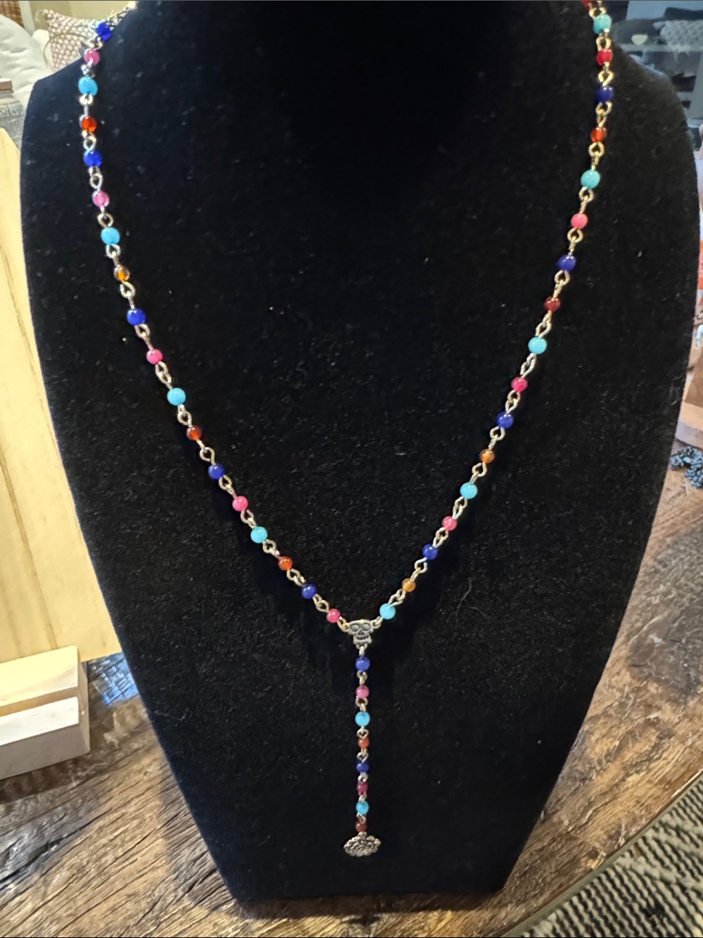 Multicolor Bead Y-Drop Necklace